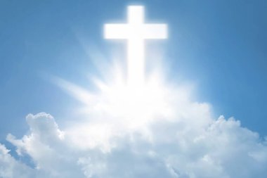 bulutlar üzerinde parlak çapraz