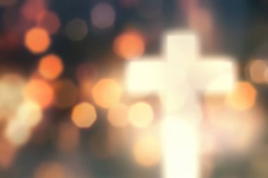 Defocused christian cross clipart