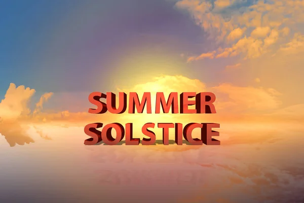 Summer solstice with dramatic sunset background