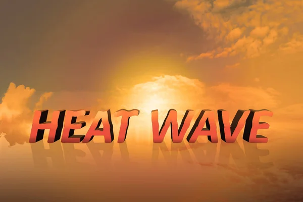 空に熱波に日没 熱波のコンセプト — ストック写真
