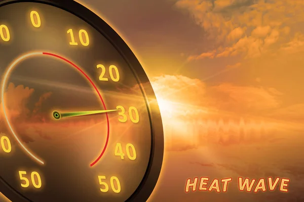 Heat Temperature Thermometer Indicator Heat Wave Concept — Stock Photo, Image