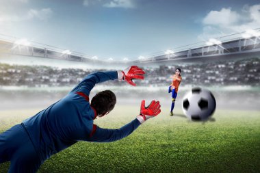 Asya futbol oyuncusu maçında Stadı Field