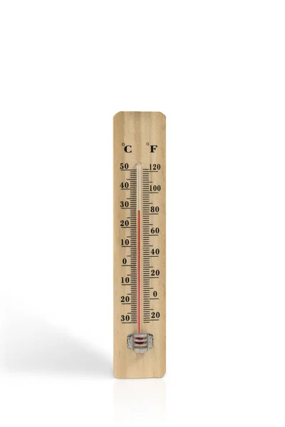 Termometr drewniany — Zdjęcie stockowe