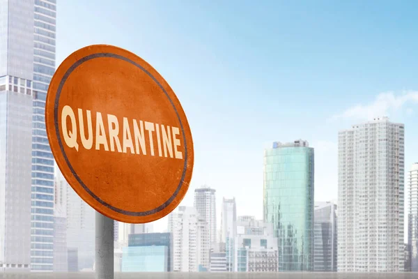 City Doing Quarantine Coronavirus Covid Spread World Prevent Spread Flu — Stock Photo, Image