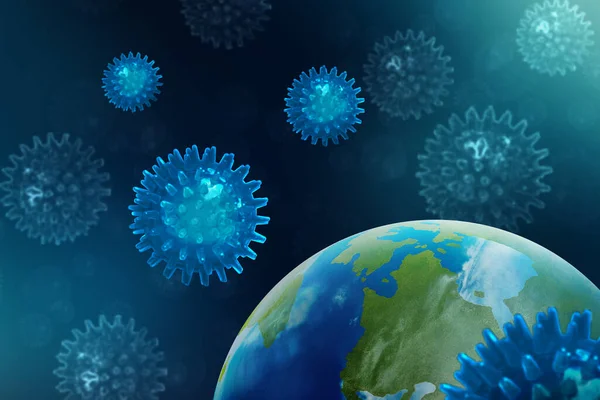 Coronavirus spreading on the earth. Prevent flu disease Coronavirus