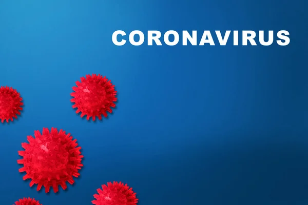 コロナウイルスは色付きの背景で広がっています インフルエンザの予防 コロナウイルス — ストック写真