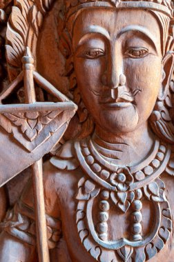 Amphawa Bölgesi, Samut Songkhram / Tayland / 23 Şubat 2020: Wat Bang Koh Theppasak. Bu tapınakta hem keşişler hem de antik kültürün çevresi çok huzurludur..