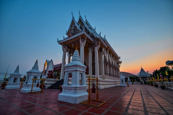 Dystrykt Mueang Samut Sakhon Samut Sakhon Tajlandia Lutego 2020 Wat — Zdjęcie stockowe