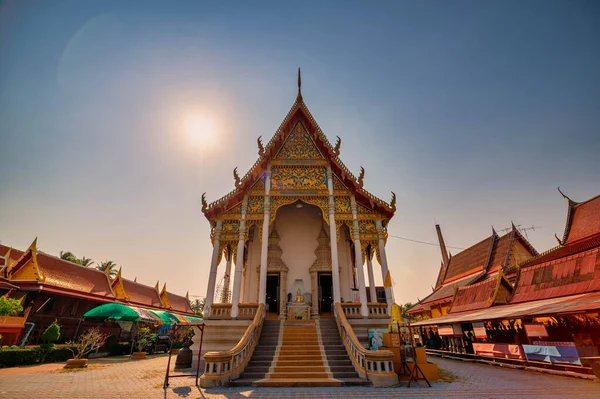 Distrito Amphawa Samut Songkhram Tailândia Fevereiro 2020 Wat Bang Koh — Fotografia de Stock