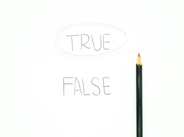 Wybranie true lub false — Zdjęcie stockowe