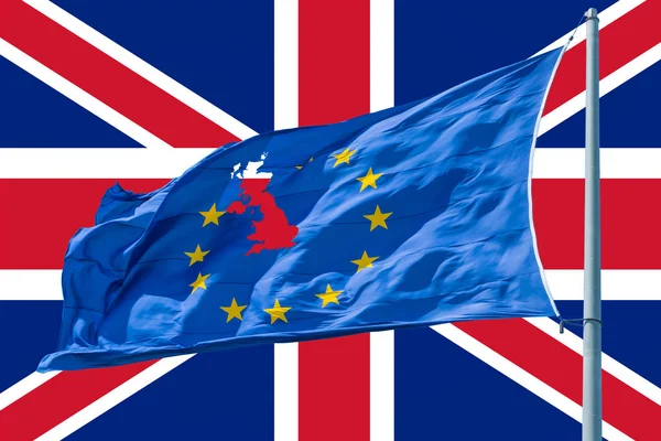 Σημαία της Ευρωπαϊκής Ένωσης. Brexit. — Φωτογραφία Αρχείου