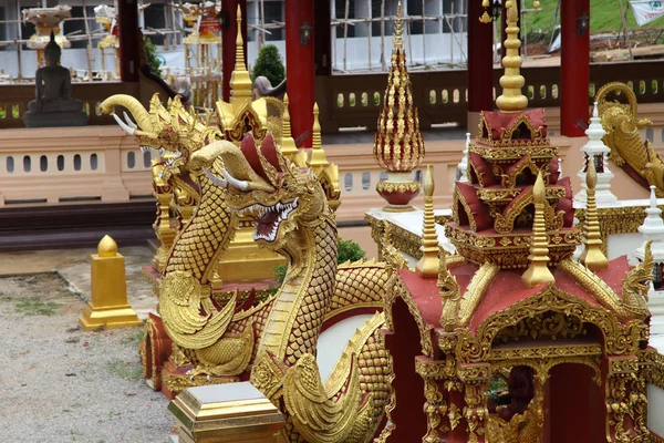 Skulptur Architektur Und Symbole Des Buddhismus Thailand Südostasien — Stockfoto