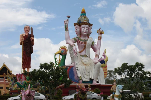 Γλυπτική Αρχιτεκτονική Και Σύμβολα Του Βουδισμού Ταϊλάνδη Νοτιοανατολική Ασία — Φωτογραφία Αρχείου