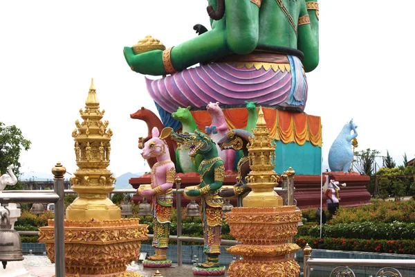 Skulptur Architektur Und Symbole Des Buddhismus Thailand Südostasien — Stockfoto