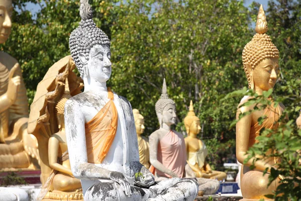 佛教的雕塑 建筑和象征 东南亚 — 图库照片