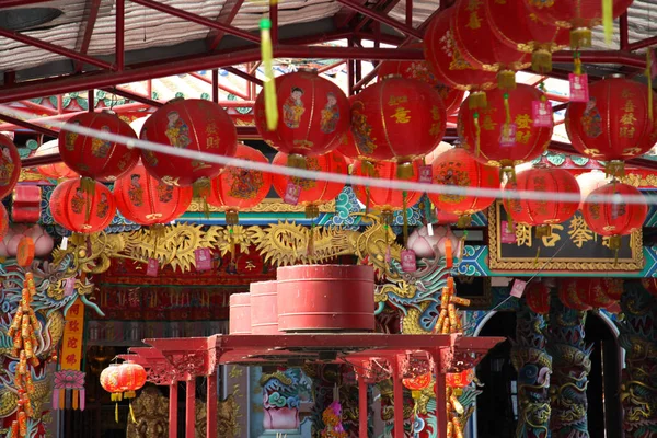 Bright red Chinese lanterns, Thailand, South East Asia — Stock Photo, Image