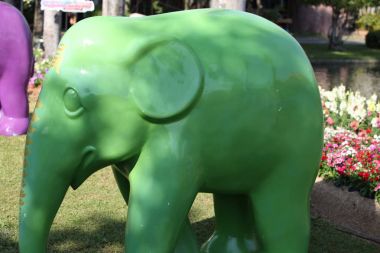 Çeşitli çizimler, Tayland, Güney Doğu Asya fillerle heykelleri