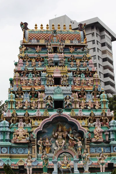 Sochařství Architekturu Symboly Hinduismu Buddhismu Singapur Jihovýchodní Asie — Stock fotografie