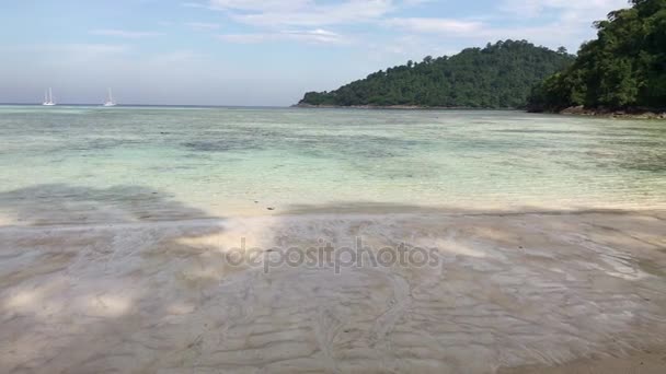 Orilla del océano en la isla de Koh Surin, Tailandia — Vídeos de Stock