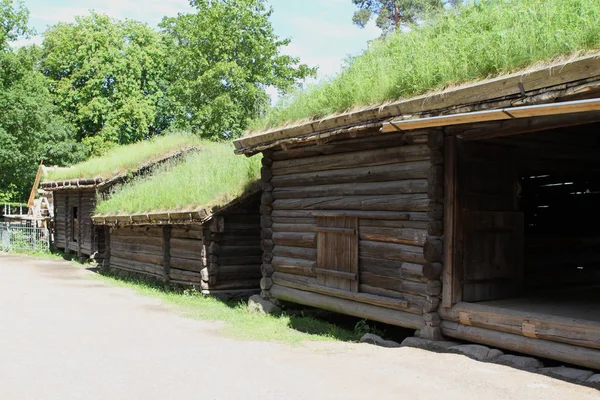 Traditionella gamla trähus, Norge — Stockfoto