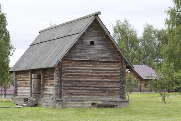 Alte Russische Holzhäuser Und Strukturen Russland — Stockfoto