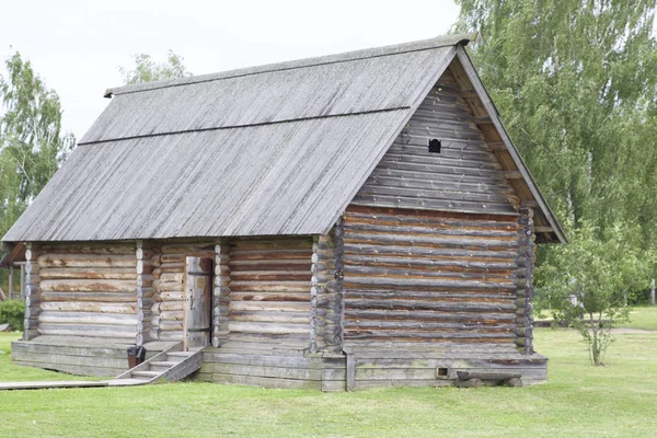 Alte Russische Holzhäuser Und Strukturen Russland — Stockfoto