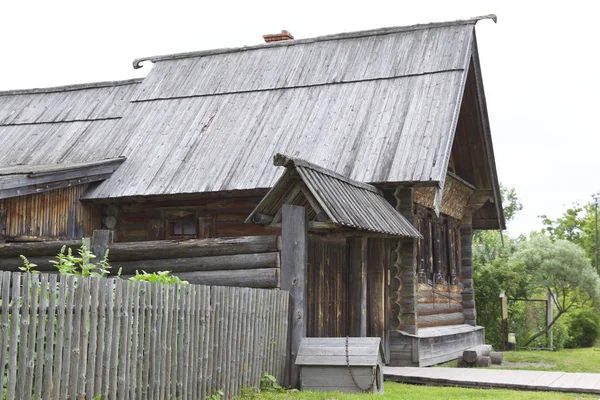 Alte Russische Holzhäuser Und Strukturen Russland — Stockfoto