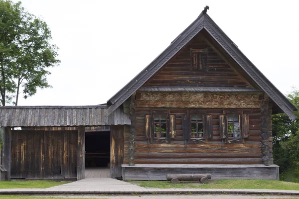 Давньоруський дерев'яних будинків і споруд — стокове фото