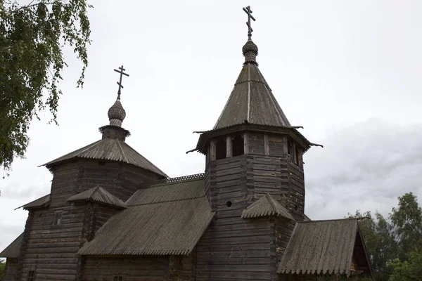 Ancienne Église Orthodoxe Bois Suzdal Architecture Culture Russe — Photo
