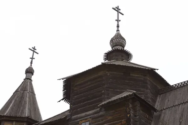 Αρχαία Ξύλινα Ορθόδοξη Εκκλησία Σούζνταλ Αρχιτεκτονική Ρωσική Κουλτούρα — Φωτογραφία Αρχείου