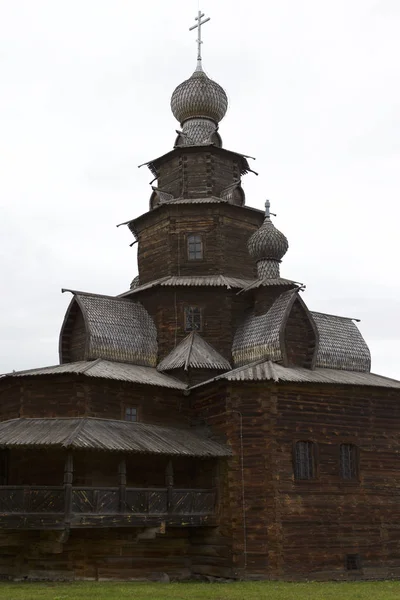 Αρχαία Ξύλινα Ορθόδοξη Εκκλησία Σούζνταλ Αρχιτεκτονική Ρωσική Κουλτούρα — Φωτογραφία Αρχείου