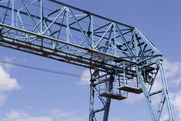 Metal Construction Crane Sky Warehouse Russia — Stock Photo, Image