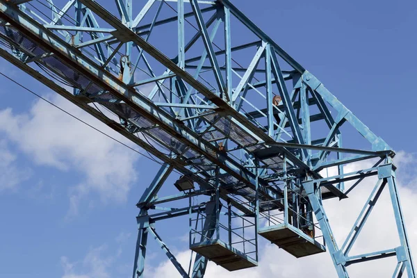 Metal Construction Crane Sky Warehouse Russia — Stock Photo, Image