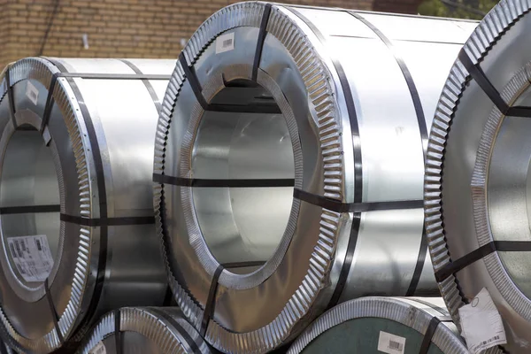 Rolls of cold-rolled galvanized steel with polymer coating in stock