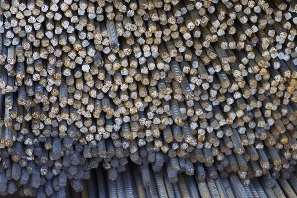 Barras Refuerzo Con Perfil Periódico Los Paquetes Almacenan Almacén Productos —  Fotos de Stock