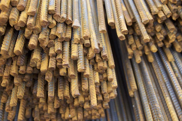 Reinforcing Bars Periodic Profile Packs Stored Metal Products Warehouse Russia — Stock Photo, Image