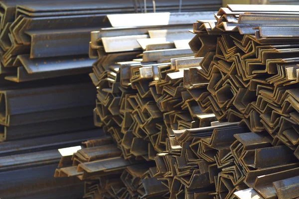 Ângulo Perfil Metal Embalagens Armazém Produtos Metálicos Rússia — Fotografia de Stock