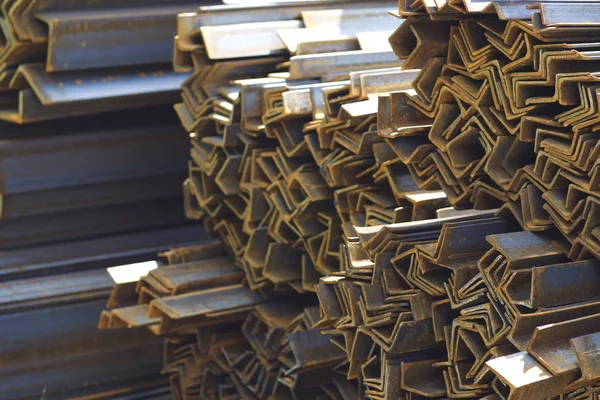 Metal Profil Açısı Depodaki Paketlerine Metal Ürünleri Rusya Federasyonu — Stok fotoğraf