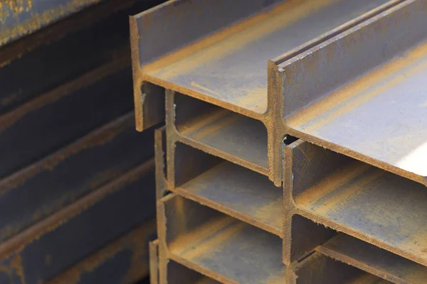 Viga Perfil Metal Paquetes Almacén Productos Metálicos Rusia — Foto de Stock