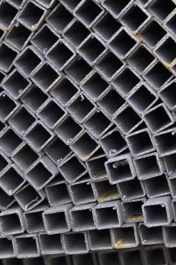 Metal ürünleri, Rusya depodaki paketlerine dikdörtgen kesit metal profil boru