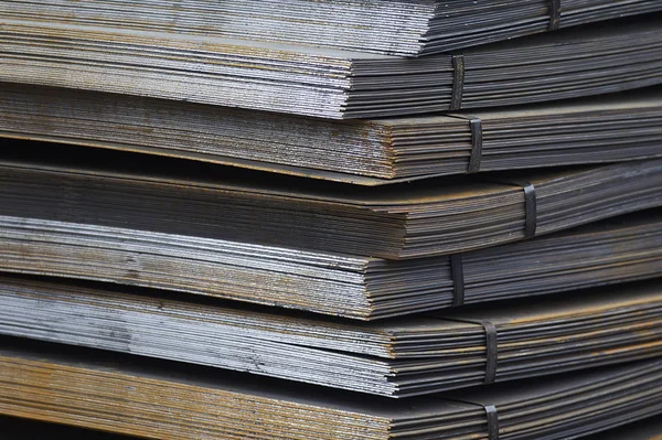 Sheet Metal Bundles Warehouse Russia — Stock Photo, Image