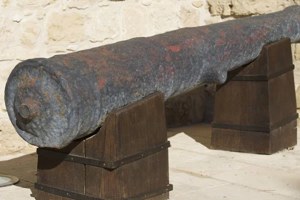 Antigos Canhões Armas Defesa Antiga Fortaleza Ilha Chipre — Fotografia de Stock