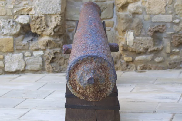Alte Kanonen Von Verteidigungswaffen Der Alten Festung Der Insel Zypern — Stockfoto