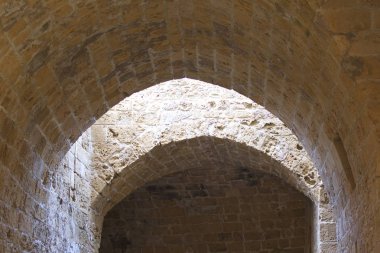 Öğeleri ve antik kale mimari detaylarını