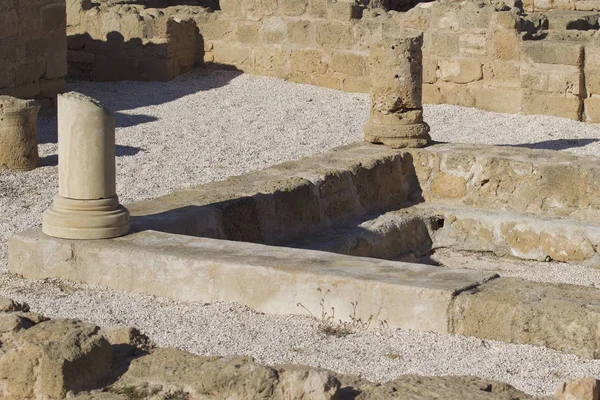 Ekskavasi Arkeologi Peradaban Yunani Kuno Pulau Siprus — Stok Foto
