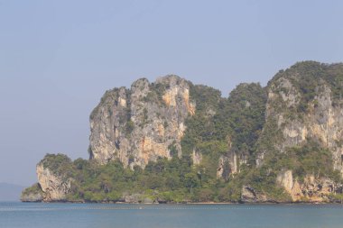 Pitoresk kayalar Railay Yarımadası, Krabi, Tayland