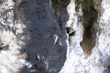 Ayrıntılar ve formları kayalar Railay Yarımadası'nda, Tayland