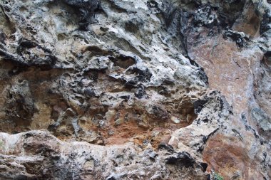 Ayrıntılar ve formları kayalar Railay Yarımadası'nda, Tayland