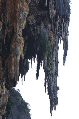 Ayrıntılar ve formları kayalar Railay Yarımadası'nda, Tayland