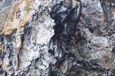 Ayrıntılar ve formları kayalar Railay Yarımadası'nda, Tayland